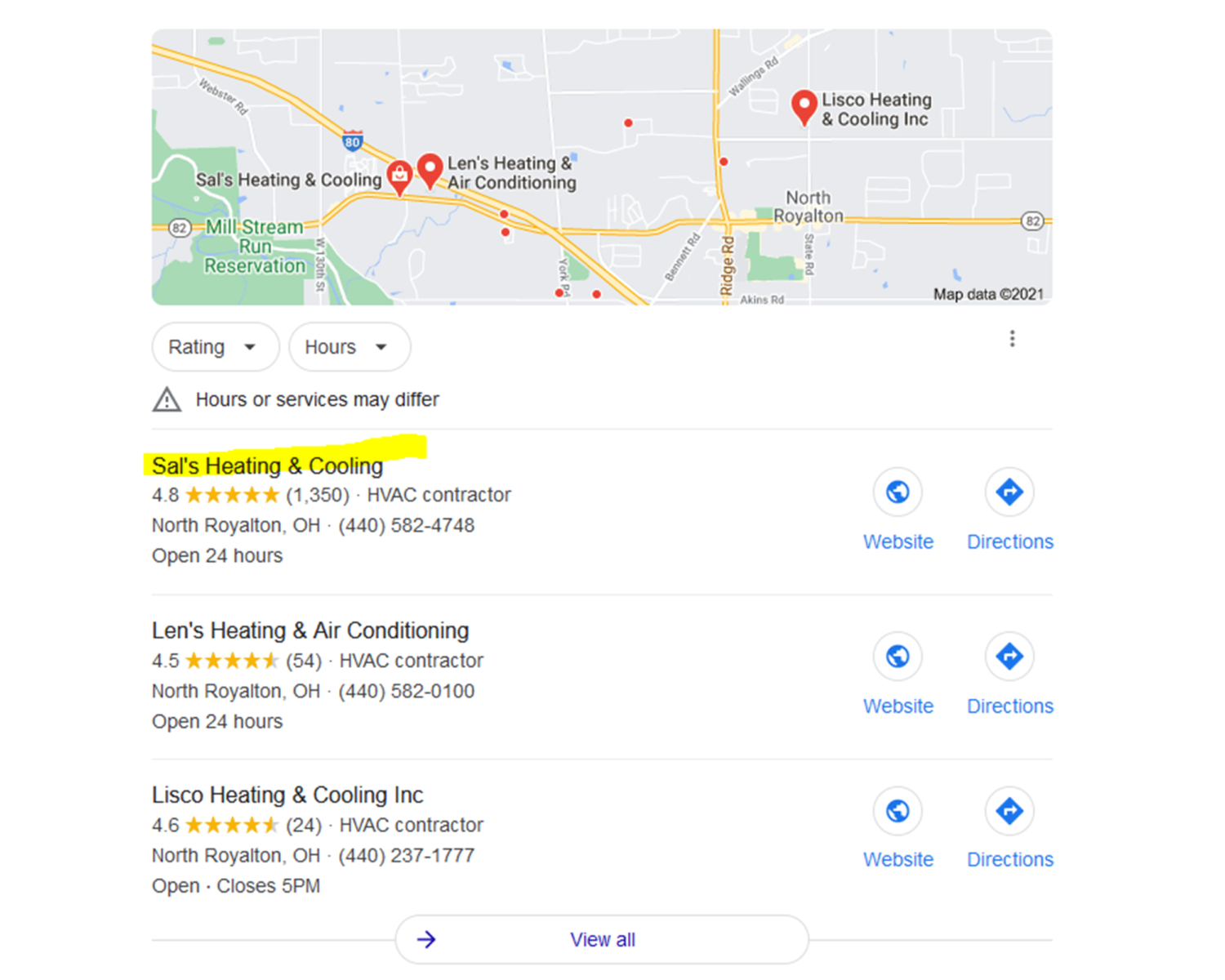 Google Maps Listing